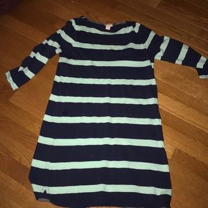 Blue striped J Crew dress